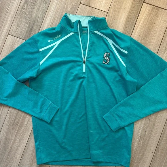 Columbia Teal Quarter-Zip Pullover - Seattle Mariners - Picture 1 of 4